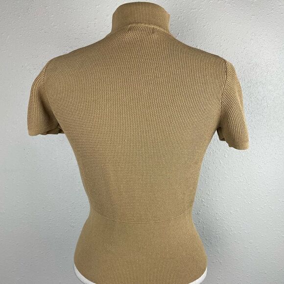 Liz Claiborne Short Sleeve Mock Neck Sweater Top Size L EUC - Picture 4 of 5